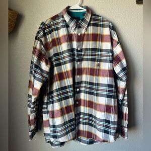 Cinch Long Sleeve Button Down Plaid Shirt